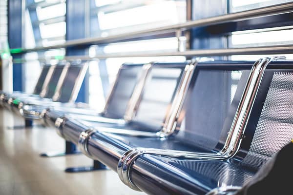 Airport Seats in Terminal Waiting Area