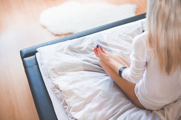 Girl Starting New Day with Meditation